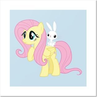 Fluttershy with Angel Bunny Posters and Art